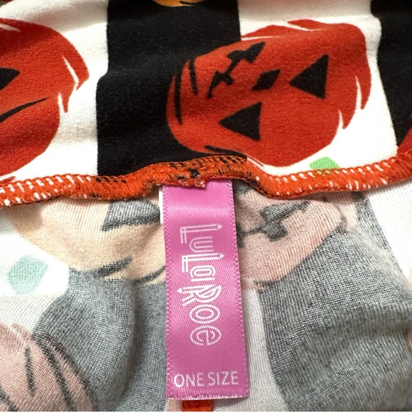 LuLaRoe Soft Knit Halloween/Autumn Elastic Waist Pull On Leggings - Picture 3 of 6